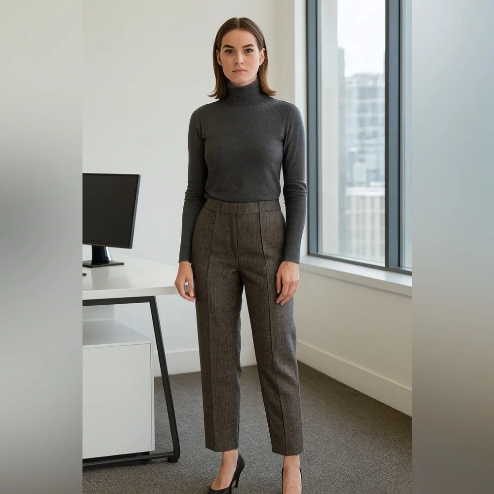 Judith & Charles - Made in Canada! 🇨🇦 Wool Blend trousers / Dress Pants. Size 8 - Picture 3 of 9